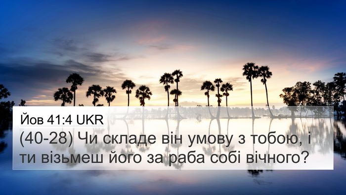 Йов 41:4 UKR 4K Wallpaper - (40-28) Чи складе він умову з - 4K Wallpaper Bible Verse