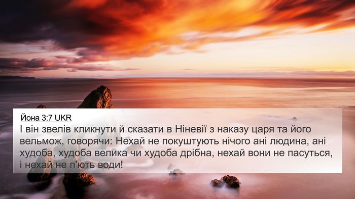 Йона 3:7 UKR Bible Verse Image