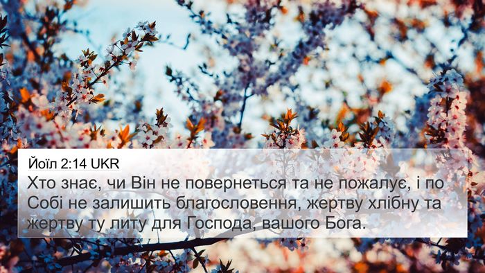 Йоїл 2:14 UKR Bible Verse Image