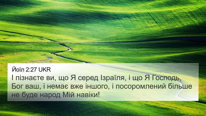 Йоїл 2:27 UKR 4K Wallpaper - І пізнаєте ви, що Я серед - 4K Wallpaper Bible Verse
