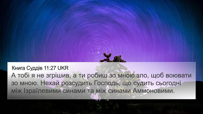 Книга Суддів 11:27 UKR Bible Verse Image