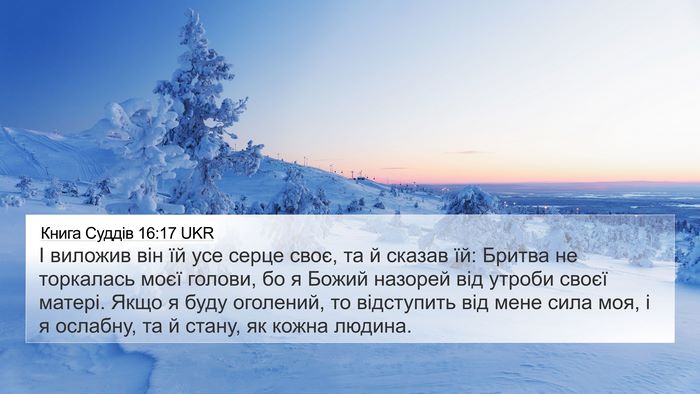 Книга Суддів 16:17 UKR Bible Verse Image
