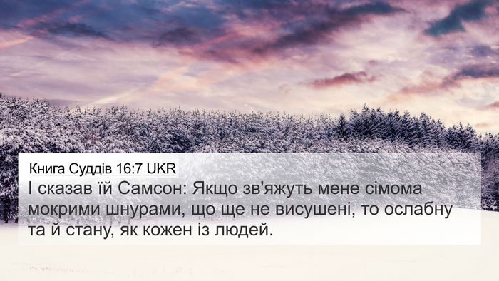Книга Суддів 16:7 UKR Bible Verse Image