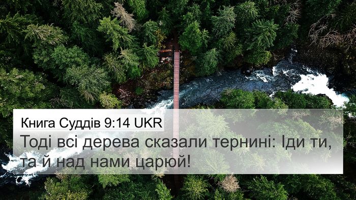 Книга Суддів 9:14 UKR Bible Verse Image