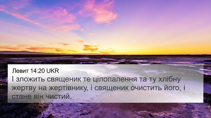 Левит 14:20 UKR Bible Verse Image
