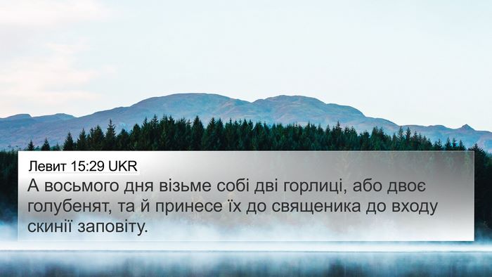Левит 15:29 UKR Bible Verse Image