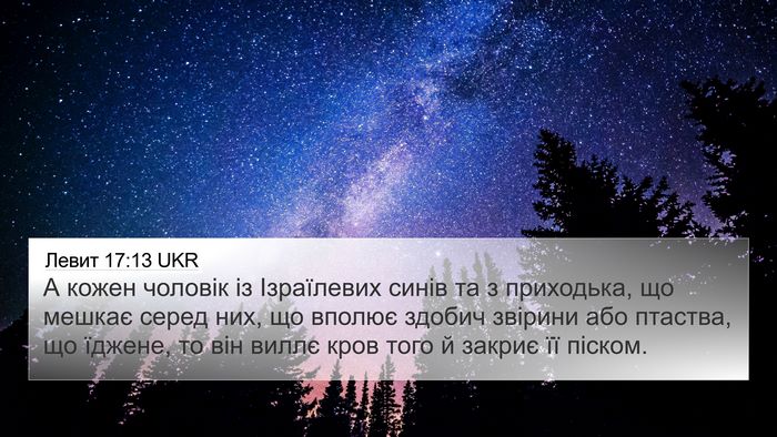 Левит 17:13 UKR Bible Verse Image
