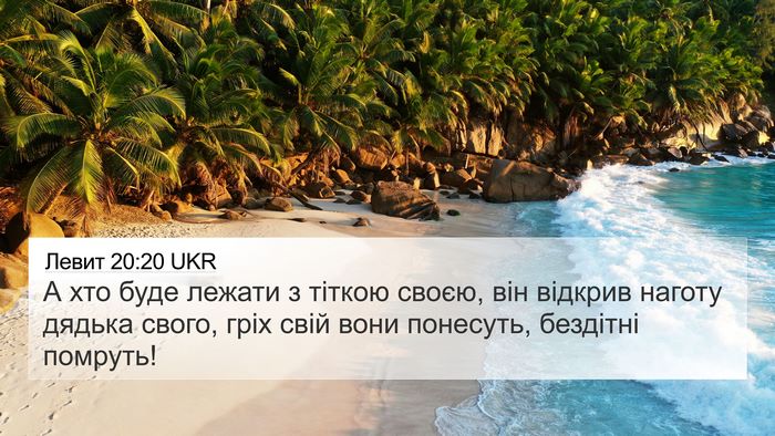Левит 20:20 UKR Bible Verse Image