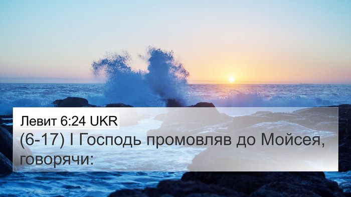 Левит 6:24 UKR Bible Verse Image