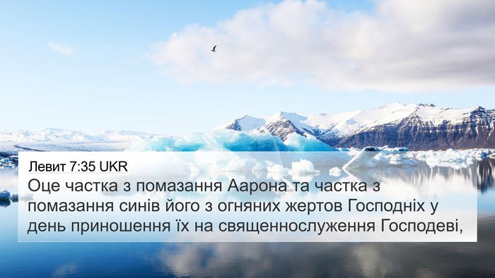 Левит 7:35 UKR 4K Wallpaper - Оце частка з помазання - 4K Wallpaper Bible Verse