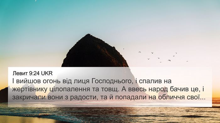 Левит 9:24 UKR Bible Verse Image