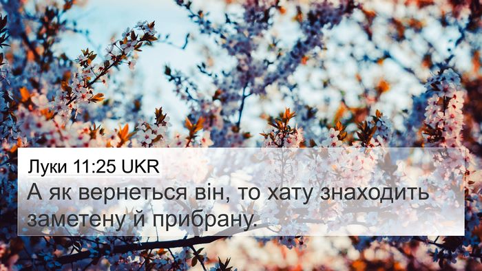 Луки 11:25 UKR 4K Wallpaper - А як вернеться він, то хату - 4K Wallpaper Bible Verse