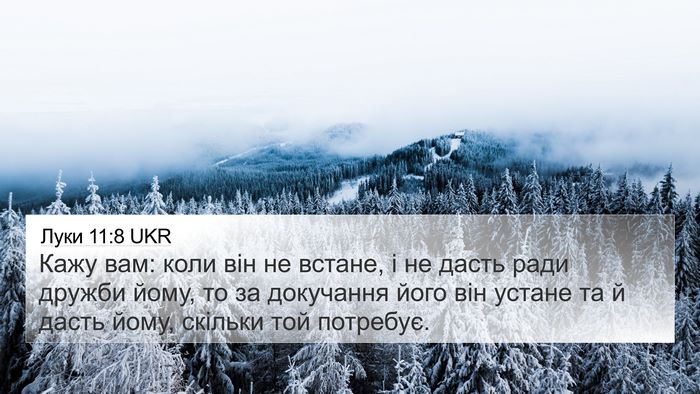 Луки 11:8 UKR 4K Wallpaper - Кажу вам: коли він не - 4K Wallpaper Bible Verse