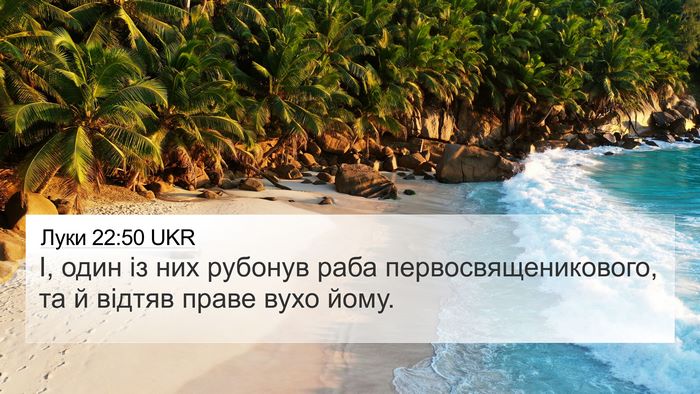 Луки 22:50 UKR 4K Wallpaper - І, один із них рубонув раба - 4K Wallpaper Bible Verse