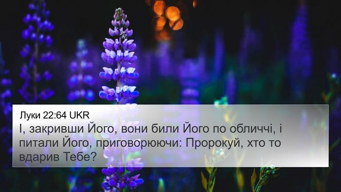 Луки 22:64 UKR Bible Verse Image