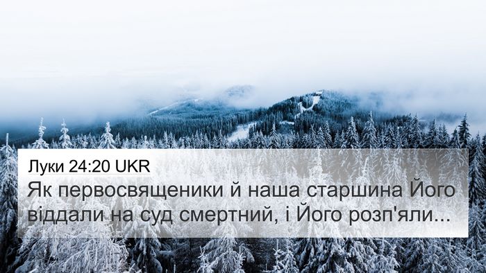 Луки 24:20 UKR 4K Wallpaper - Як первосвященики й наша - 4K Wallpaper Bible Verse