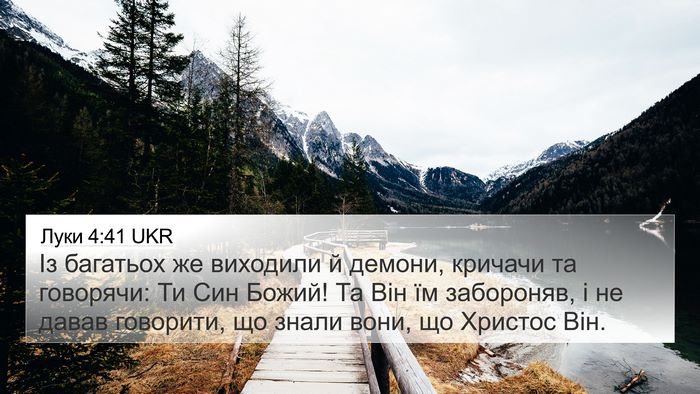Луки 4:41 UKR Bible Verse Image