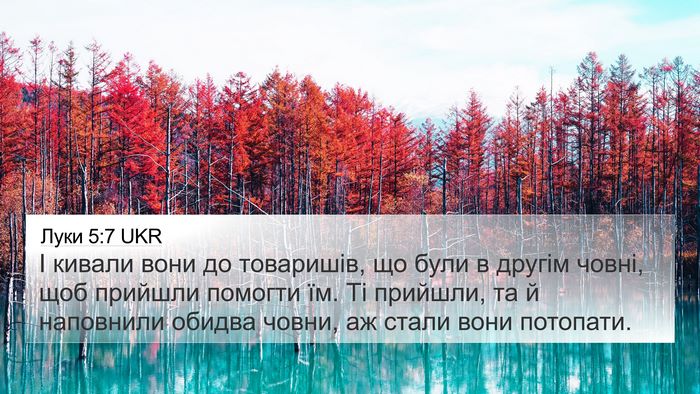 Луки 5:7 UKR 4K Wallpaper - І кивали вони до товаришів, - 4K Wallpaper Bible Verse