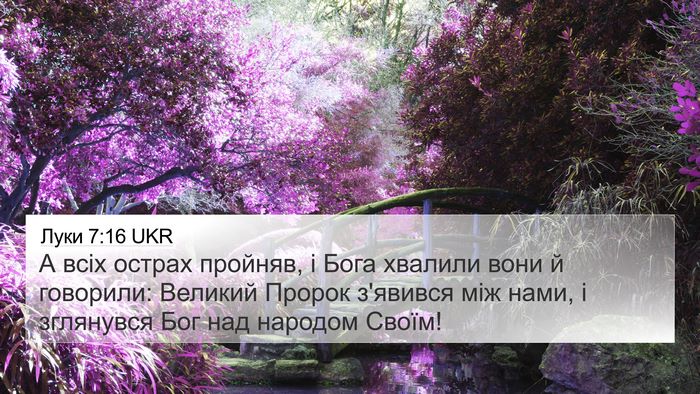 Луки 7:16 UKR 4K Wallpaper - А всіх острах пройняв, і - 4K Wallpaper Bible Verse