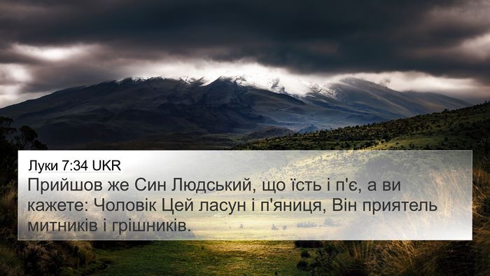 Луки 7:34 UKR Bible Verse Image