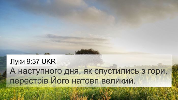 Луки 9:37 UKR Bible Verse Image