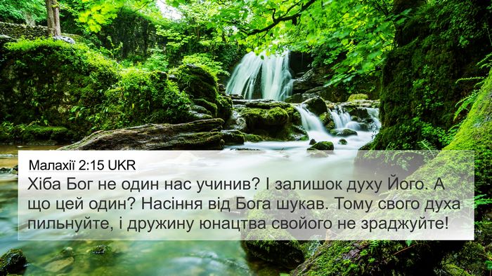 Малахії 2:15 UKR Bible Verse Image