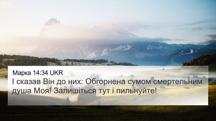 Марка 14:34 UKR Bible Verse Image