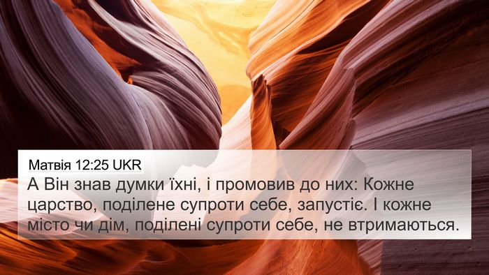 Матвія 12:25 UKR Bible Verse Image