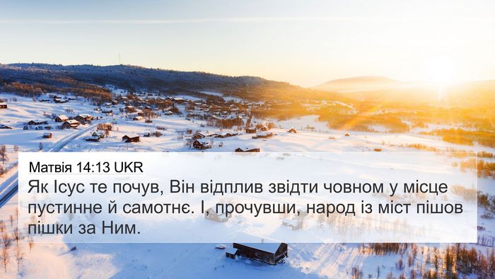 Матвія 14:13 UKR Bible Verse Image