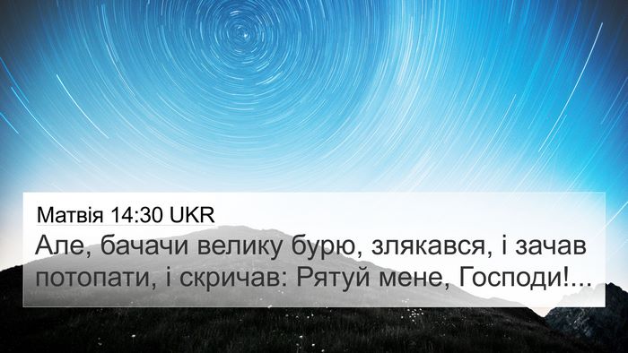 Матвія 14:30 UKR Bible Verse Image