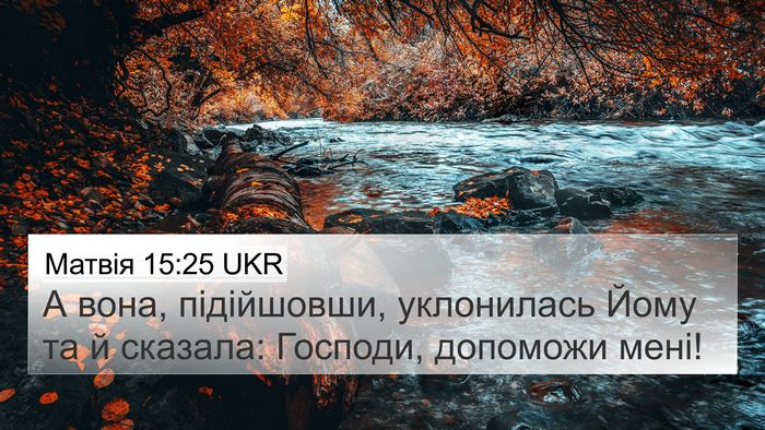 Матвія 15:25 UKR Bible Verse Image