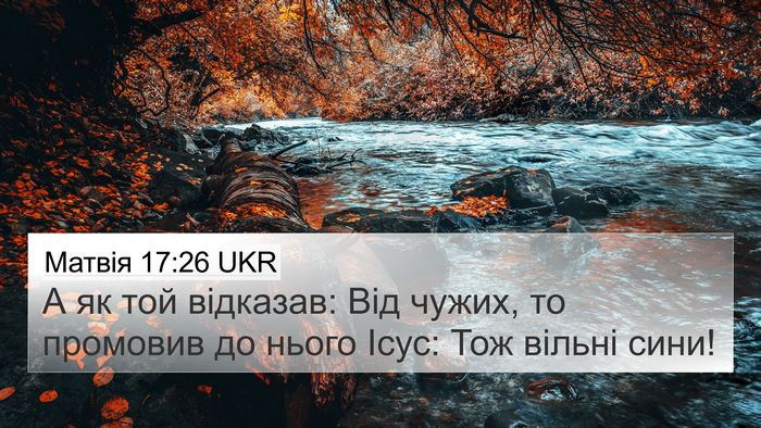 Матвія 17:26 UKR 4K Wallpaper - А як той відказав: Від - 4K Wallpaper Bible Verse