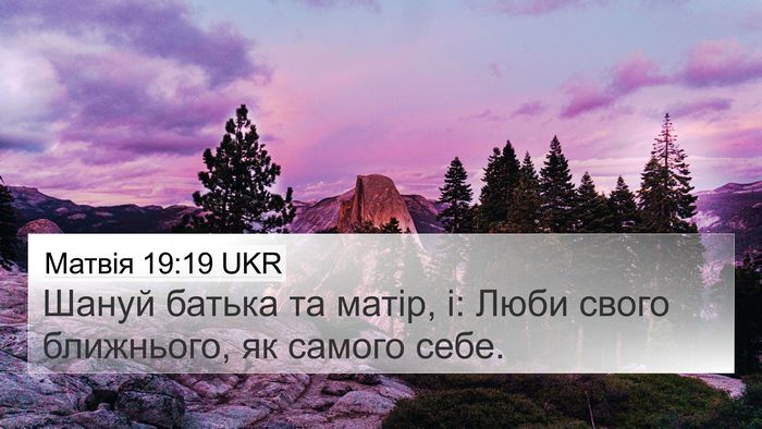 Матвія 19:19 UKR Bible Verse Image