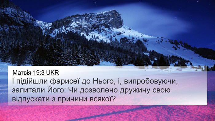 Матвія 19:3 UKR Bible Verse Image
