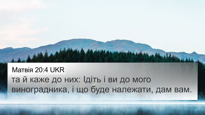 Матвія 20:4 UKR 4K Wallpaper - та й каже до них: Ідіть і ви - 4K Wallpaper Bible Verse