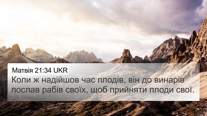 Матвія 21:34 UKR Bible Verse Image
