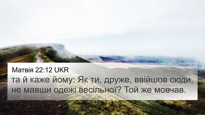 Матвія 22:12 UKR Bible Verse Image