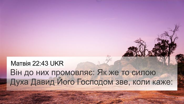 Матвія 22:43 UKR Bible Verse Image