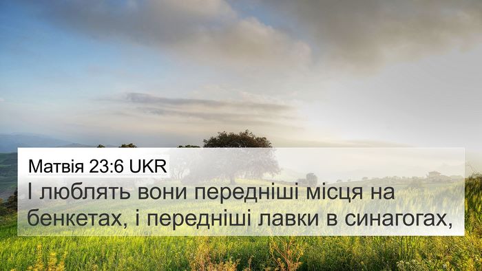 Матвія 23:6 UKR Bible Verse Image