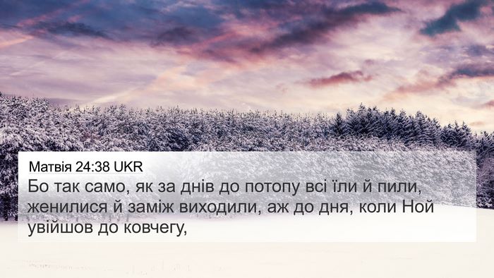 Матвія 24:38 UKR Bible Verse Image