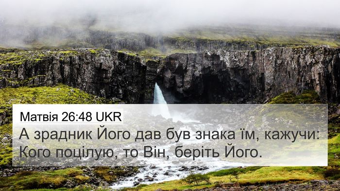 Матвія 26:48 UKR Bible Verse Image