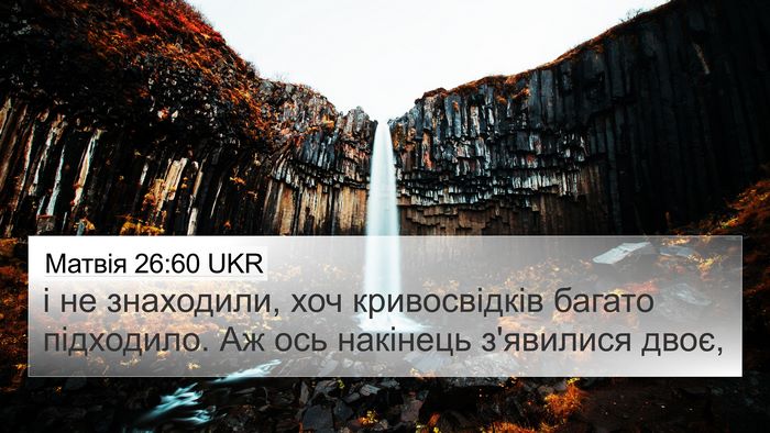 Матвія 26:60 UKR 4K Wallpaper - і не знаходили, хоч - 4K Wallpaper Bible Verse