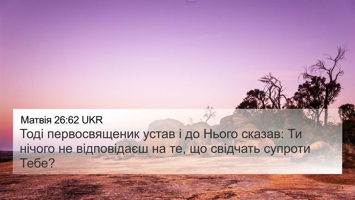 Матвія 26:62 UKR Bible Verse Image