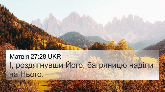 Матвія 27:28 UKR Bible Verse Image