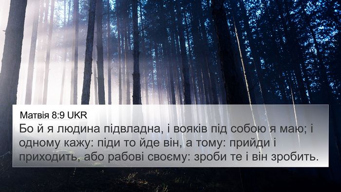 Матвія 8:9 UKR Bible Verse Image
