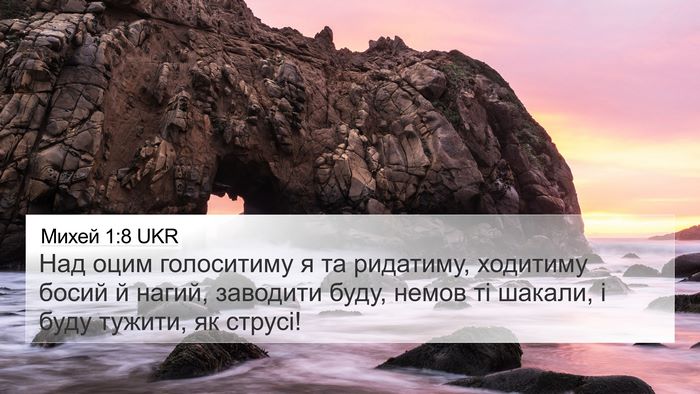 Михей 1:8 UKR Bible Verse Image