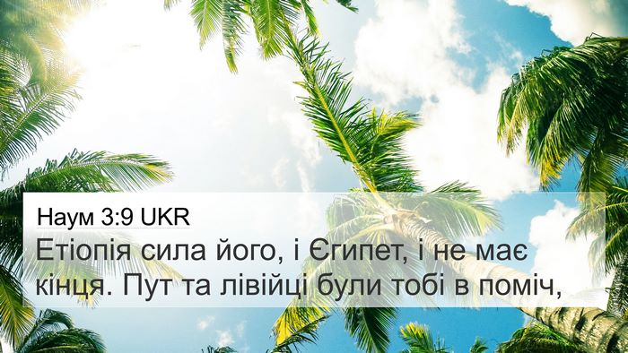 Наум 3:9 UKR Bible Verse Image