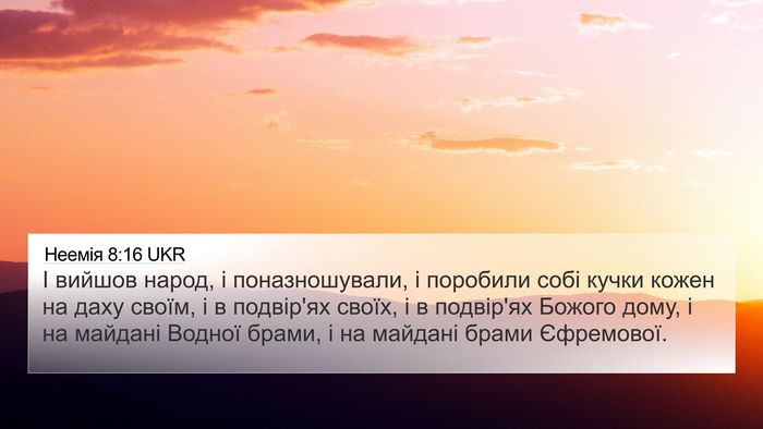Неемія 8:16 UKR Bible Verse Image