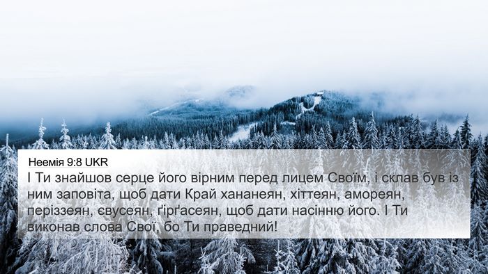Неемія 9:8 UKR Bible Verse Image