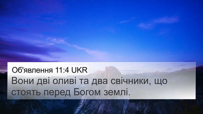 Об'явлення 11:4 UKR Bible Verse Image